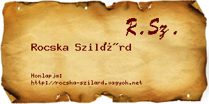 Rocska Szilárd névjegykártya
