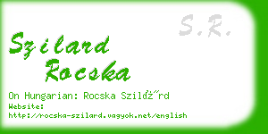 szilard rocska business card